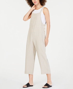 eileen fisher linen overalls