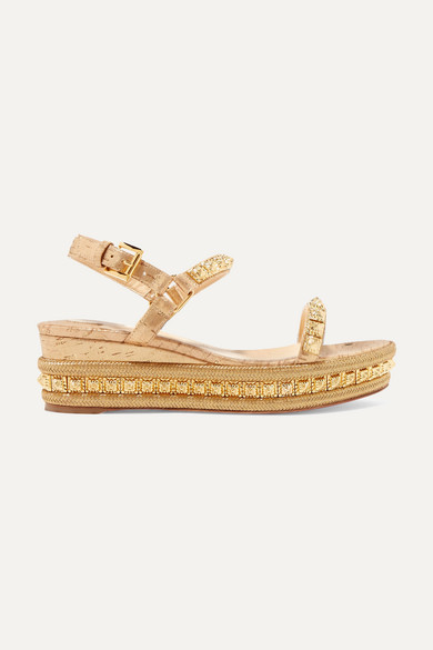 gold flatform sandals