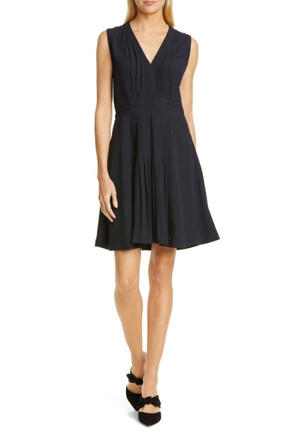 Equipment Norice V-neck Sleeveless A-line Dress In Eclipse