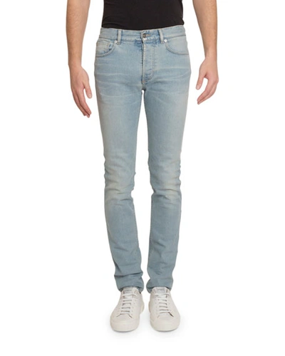 Givenchy Men's Skinny-fit Light-wash Jeans In Blue