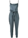 Cinq À Sept Finnley Sleeveless Cowl-neck Drawstring-waist Jumpsuit In Onyx