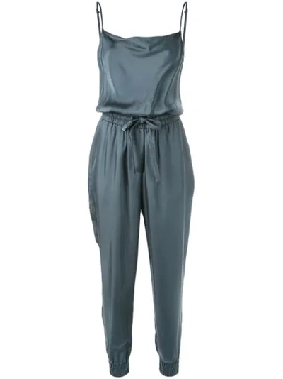 Cinq À Sept Finnley Sleeveless Cowl-neck Drawstring-waist Jumpsuit In Grey