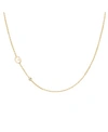 Zoe Lev 14k Yellow Gold Asymmetrical Initial Pendant Necklace, 18l In G/gold