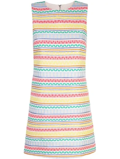 Alice And Olivia Alice + Olivia Coley Embroidered A-line Dress In Multi