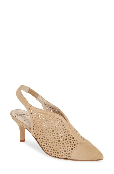 Amalfi By Rangoni Platino Slingback Pump In Brown Leather