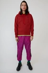 Acne Studios Ferris Face Brick Red In Classic Fit Hooded Sweatshirt
