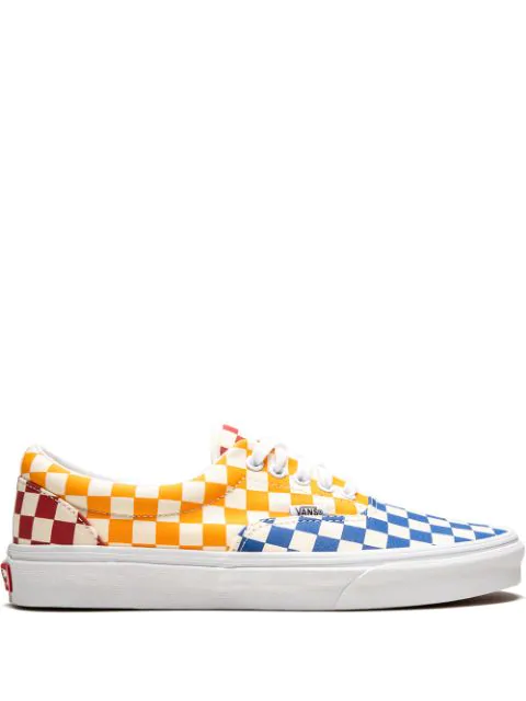 multi coloured check vans