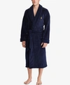 Polo Ralph Lauren Men's Plush Shawl-collar Robe In Navy