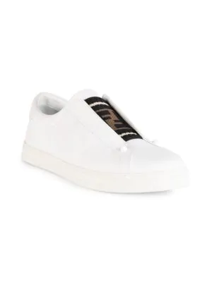 fendi logo slip on sneakers