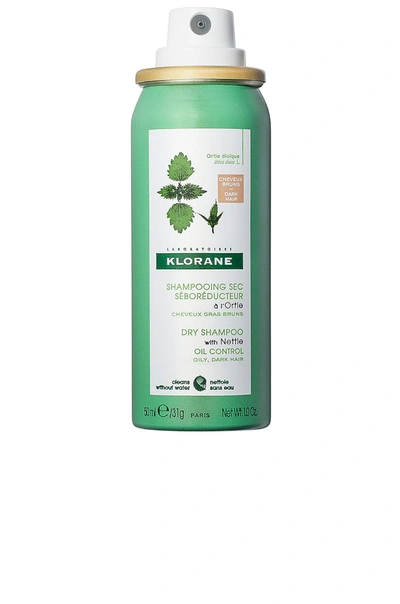 Klorane Dry Shampoo With Nettle With Natural Tint Travel Size - Oil Control For Dark Hair 1oz In Dark Tint