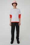 Acne Studios Nash Face Ice Blue In Short Sleeved T-shirt