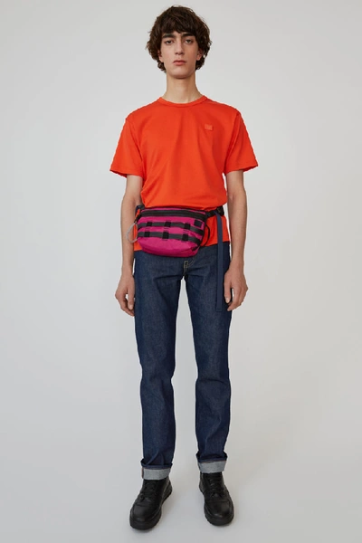 Acne Studios Nash Face Paprika Red In Classic Fit T-shirt