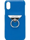 Prada Saffiano Iphone X Cover In Blue