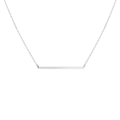 Aurate Gold Bar Necklace In Gold/ White