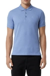 Burberry Hartford Pique Polo In Pale Blue