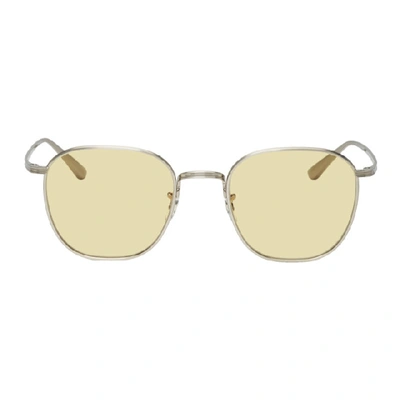 Oliver Peoples The Row Silver Boardroom Meeting 2 Sunglasses In