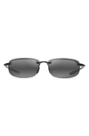 Maui Jim 'ho'okipa - 64mm Polarizedplus In Black / Grey 3