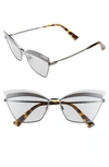 Valentino 60mm Cat Eye Sunglasses - Dark Grey