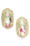 Kendra Scott Ellie Earrings In Gold Dichroic Glass