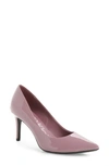 Calvin Klein 'gayle' Pointy Toe Pump In Amethyst Patent Leather