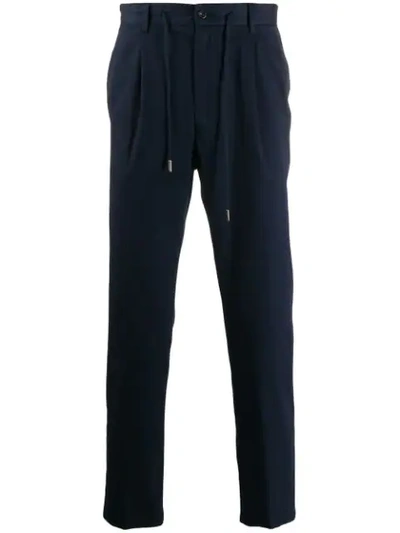 Barba Classic Jersey Trousers In Blue