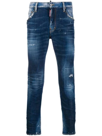 Dsquared2 Skater Slim-fit Jeans In Blue