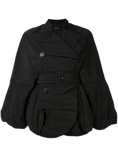 Simone Rocha Oversized Double Breasted Jacket In Black