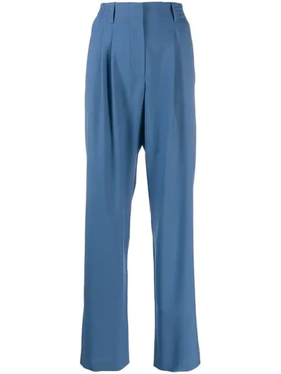 Indress Wide-leg Tailored Trousers In Blue