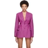 Jacquemus Fitted Wool Gabardine Jacket In Pink