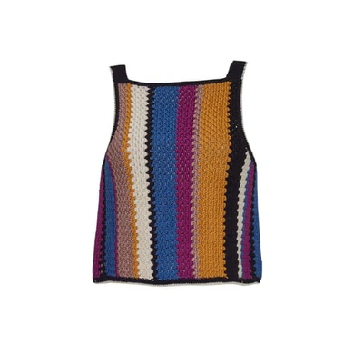 Eleven Six Ali Crochet Top In Multi-stripe Combo