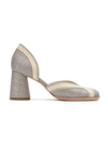 Sarah Chofakian Panelled Pumps In Grey