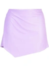 Michelle Mason Wrap Mini Skirt In Purple