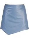 Michelle Mason Wrap Mini Skirt In Blue