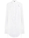 Ann Demeulemeester Hemd Mit Langem Schnitt - Weiss In White