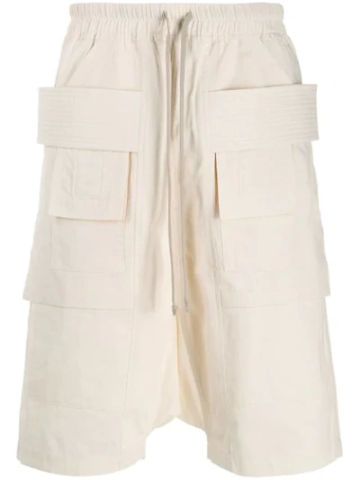 Rick Owens Drkshdw Oversized Pocket Shorts In Neutrals