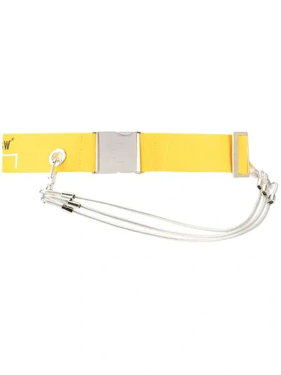 A-cold-wall* Logo Webbing Belt In Yellow