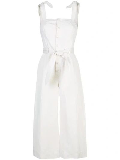 Apiece Apart 'deia' Cropped-jumpsuit - Weiss In White