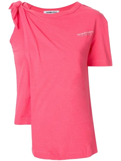 Ground Zero Knotted T-shirt In Pink