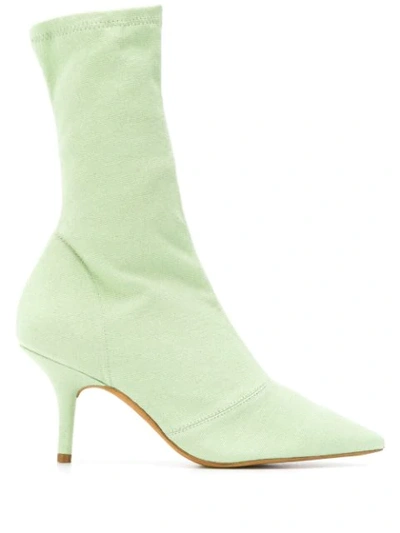 Yeezy Stretch Ankle Boots In Green