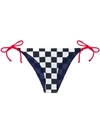 Mc2 Saint Barth Checkered Print Bikini Briefs - Blue