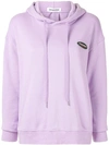 Ground Zero Cut Out Back Hoodie In Purple