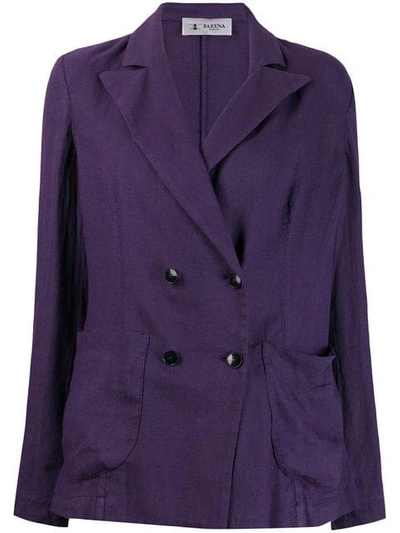 Barena Venezia Barena Peaked Lapel Blazer Jacket - Purple