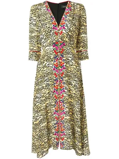 Saloni Eve Dress In Multicolour