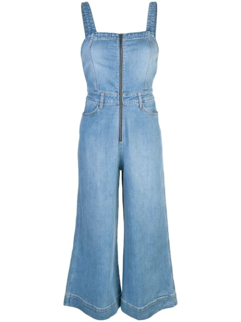 alice and olivia denim jumpsuit