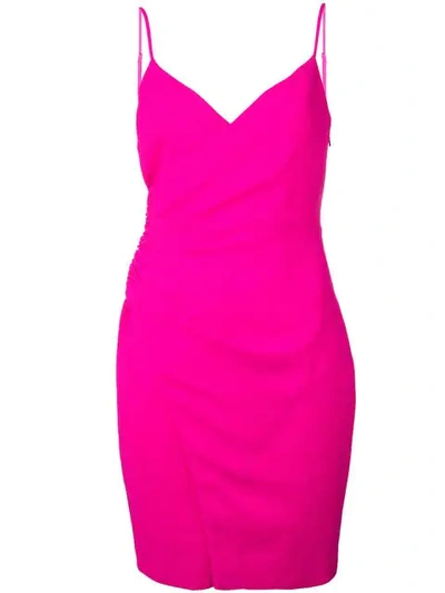 Black Halo Mini Wrap Dress In Pink