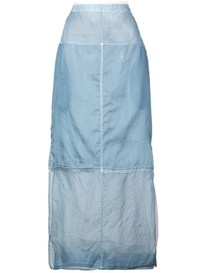 Jil Sander Deconstructed Midi Skirt - Blue