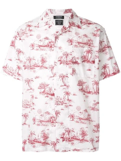 Loveless Palm Print Shirt In White