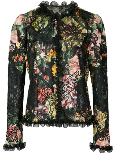 Dolce & Gabbana Floral Print Blouse In Black