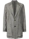 Undercover Single Breasted Chevron Blazer - Grey