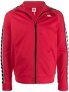 Kappa Logo Tape Detail Sport Jacket In Red